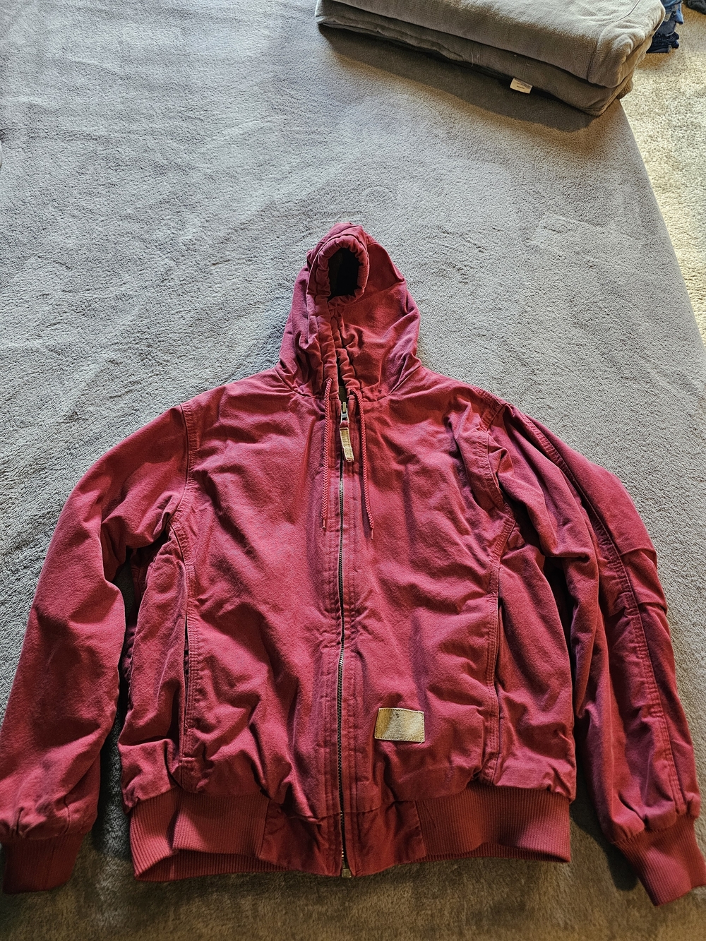 CE Schmidt Women's Hooded Jacket in Rose Red
